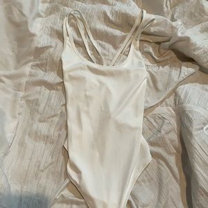 White Abercrombie body suit